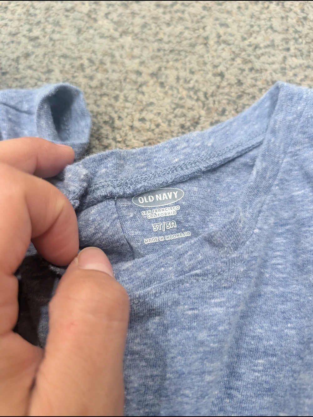 Old Navy Heather Blue Flutter-Sleeve Romper
